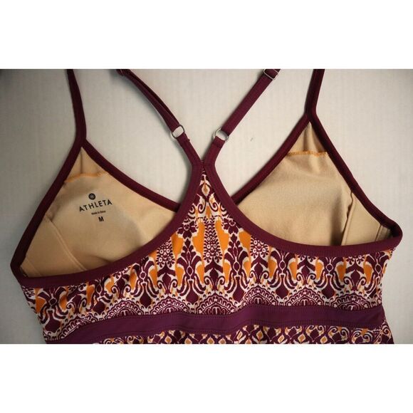 Athleta 221593-07 Women's Sz M Maroon Shorebreak Swim Dress - Picture 4 of 10